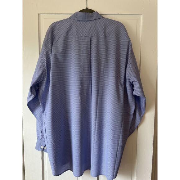 Elegant Blue Dress Shirt by F.A. MacCauler 3XL blue and white - Picture 3 of 14